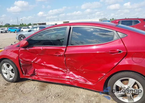 2013 Hyundai Elantra Gls из США, поврежденный, VIN KMHDH4AE1DU998410